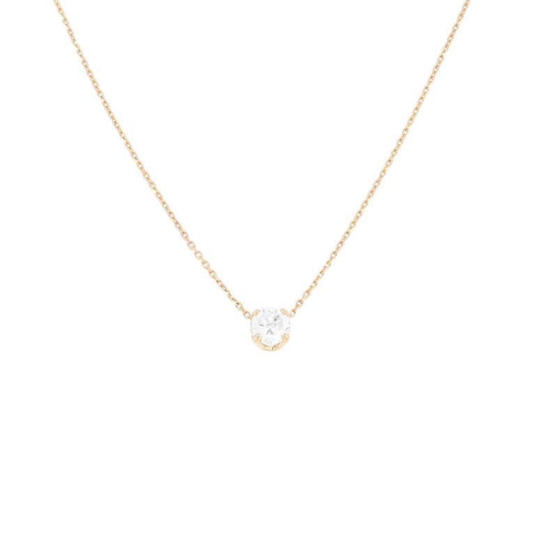 Collier diamant 0.73 carat or jaune 2.68g Comme neuf -  reconditionné disponible sur Gemme Les Bijoux